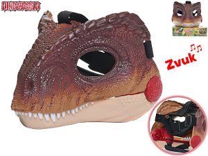 Dinoworld maska dinosaurus na baterie se zvukem