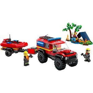 LEGO City 60412 - Hasičský vůz 4x4 a záchranný člun