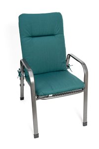 LKV Lomnice Podsedák na zahradní židli Standard se šňůrkou - 120 x 50 - zelený