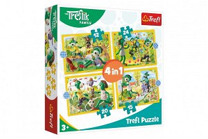 Trefl Puzzle - Rodina Treflíků 4v1 - 12, 15, 20 a 24 dílků