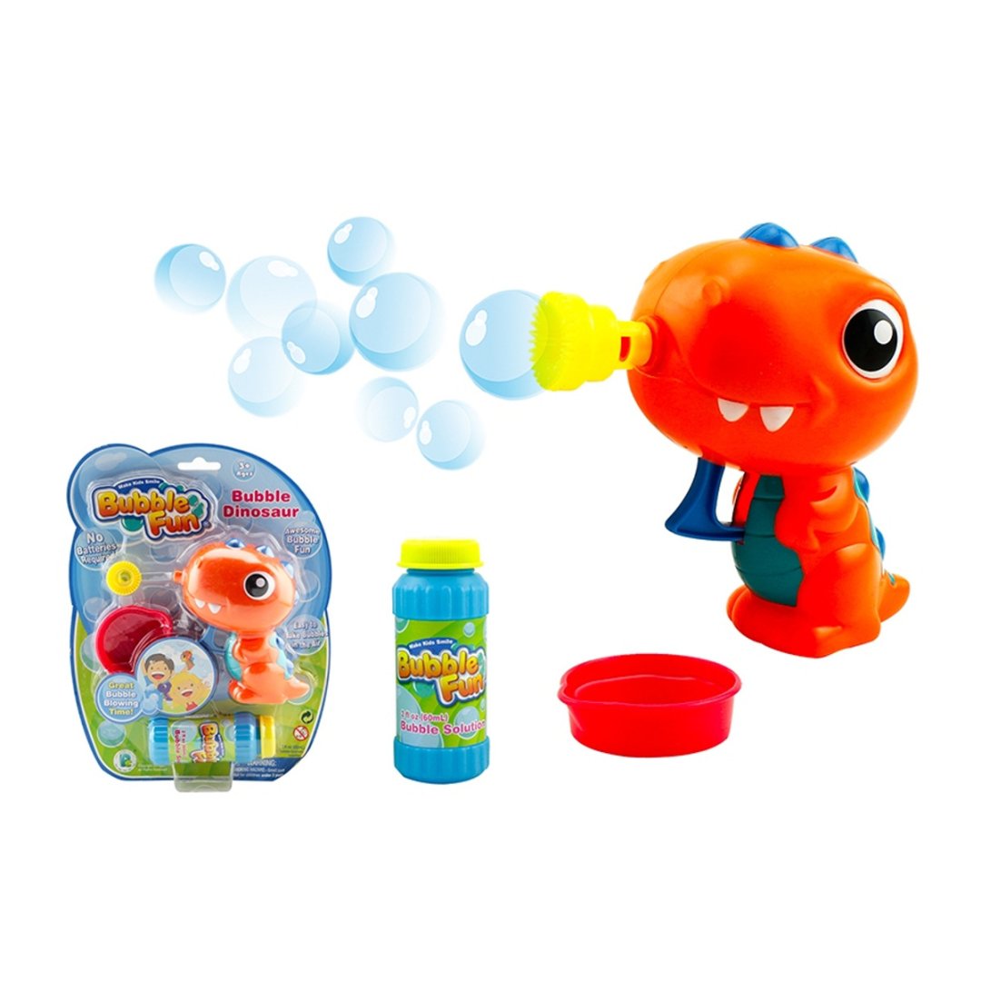 Sparkys Bubble Fun - Bublifuk: Dinosaurus - s náplní 60 ml - oranžová
