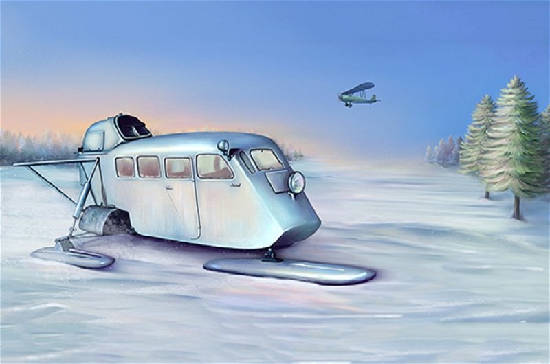 Trumpeter Plastikový model sněžného skútru Soviet Aerosan KM-4