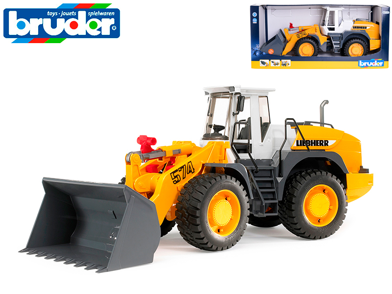 Bruder Konstrukční vozy - Liebherr traktor s radlicí na úklid silnic - 52,5 cm