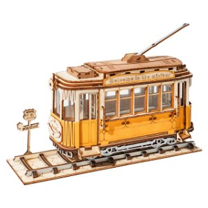 Robotime Rolife 3D Dřevěná Tramvaj TG505 145 ks
