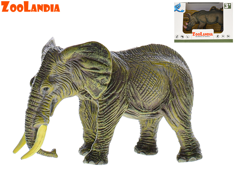 Zoolandia nosorožec/slon 11-14cm v krabičke nosorožec
