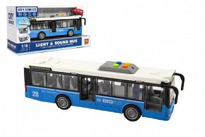 Teddies Autobus modrý na setrvačník - 28 cm