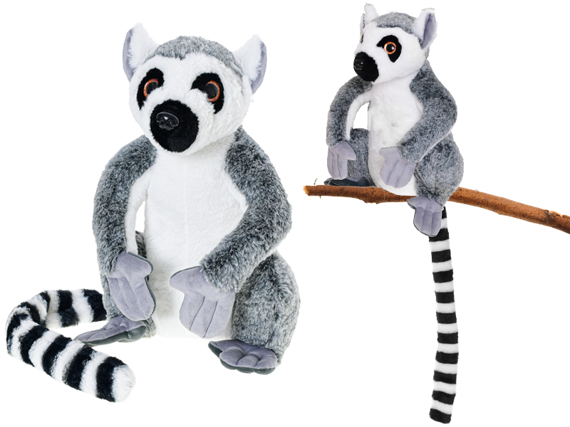 Mikro trading Lemur plyšový - 25 cm - sedící