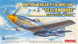 MENG EasyClick - Plastikový model letadla North American P-51D Mustang "Yelow Nose"