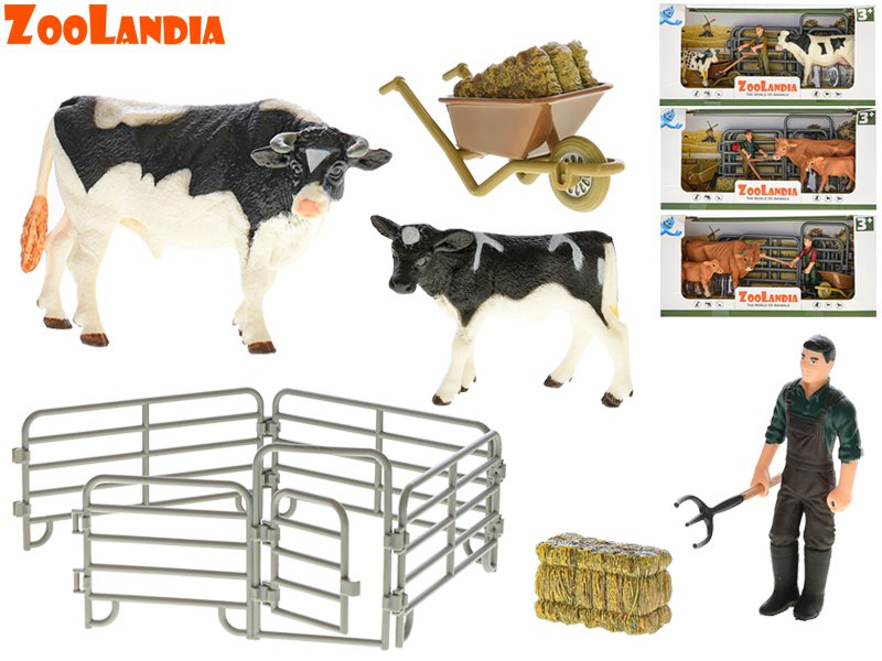 Mikro trading ZooLandia - Kráva s telátkem a doplňky