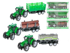 MaDe Farmářský set Traktor s vlečkou na skot 21 cm