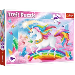 Trefl Puzzle - V křišťálovém světě jednorožce - 100 dílků