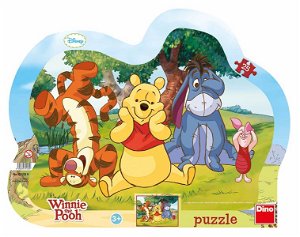 Dino Puzzle deskové - Walt Disney - Schovávaná s Medvídek Pú - 25 dílků
