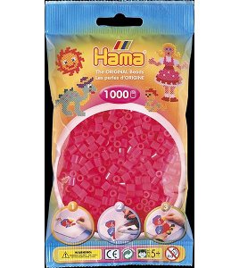 Zažehlovací korálky Midi - neonové - růžové - 1000 ks - H207-32