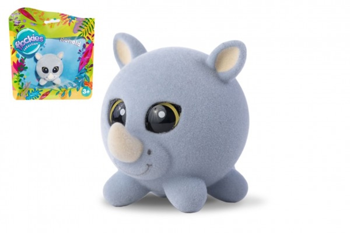 TM Toys Zvířátko Flockies - Nosorožec Ronald plyš - 4 cm