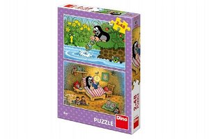 Dino Puzzle - Krtek a Perla - 2x 48 dílků