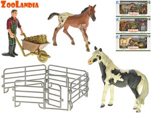 Mikro trading ZooLandia - Kůň s hříbětem a doplňky