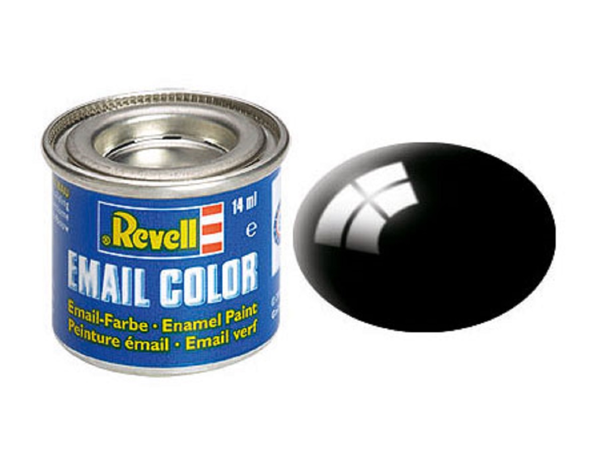 Revell Barva emailová lesklá - Černá (Black) - č. 07