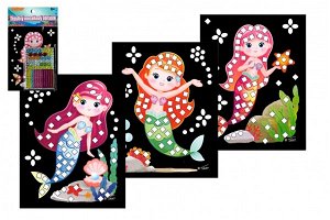 Teddies Mozaika obrázek mini - třpytivý - Mořská panna
