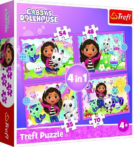 Trefl Puzzle - Gabby´s Dollhouse: Gabbyina dobrodružství - 35, 48, 54 a 70 dílků
