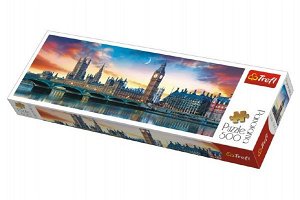 Trefl Puzzle panoramatické - Big Ben a Westminsterský palác, Londýn - 500 dílků