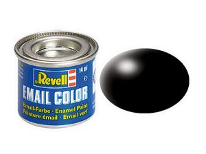 Revell Barva emailová hedvábně matná - Černá (Black) - č. 302