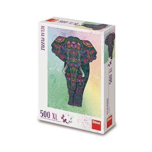 Dino Puzzle RELAX - SLON - 500 dílků XL