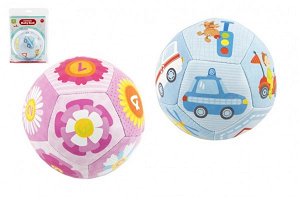 Baby chrastítko soft míček textilní 12cm 2 barvy