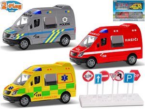 Mikro Trading 2-Play Traffic auta záchranných složek CZ na setrvačník s doplňky v krabičce 1:32