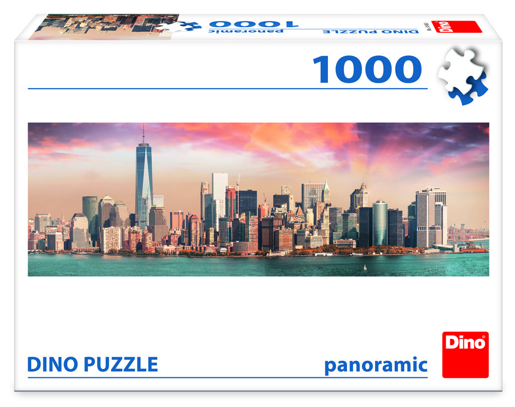Dino Puzzle panoramatické - Manhattan za soumraku - 1000 dílků