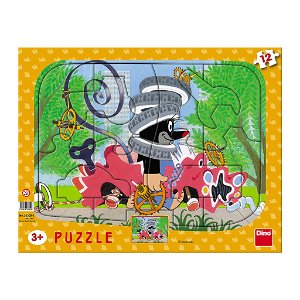Dino Puzzle deskové - Krtek opravář - 12 dílků