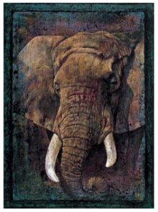 Mikro trading Puzzle - Louis Pané - African Elephant - 1000 dílků
