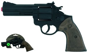 Alltoys CZ Policejní revolver černý kovový - 12 ran