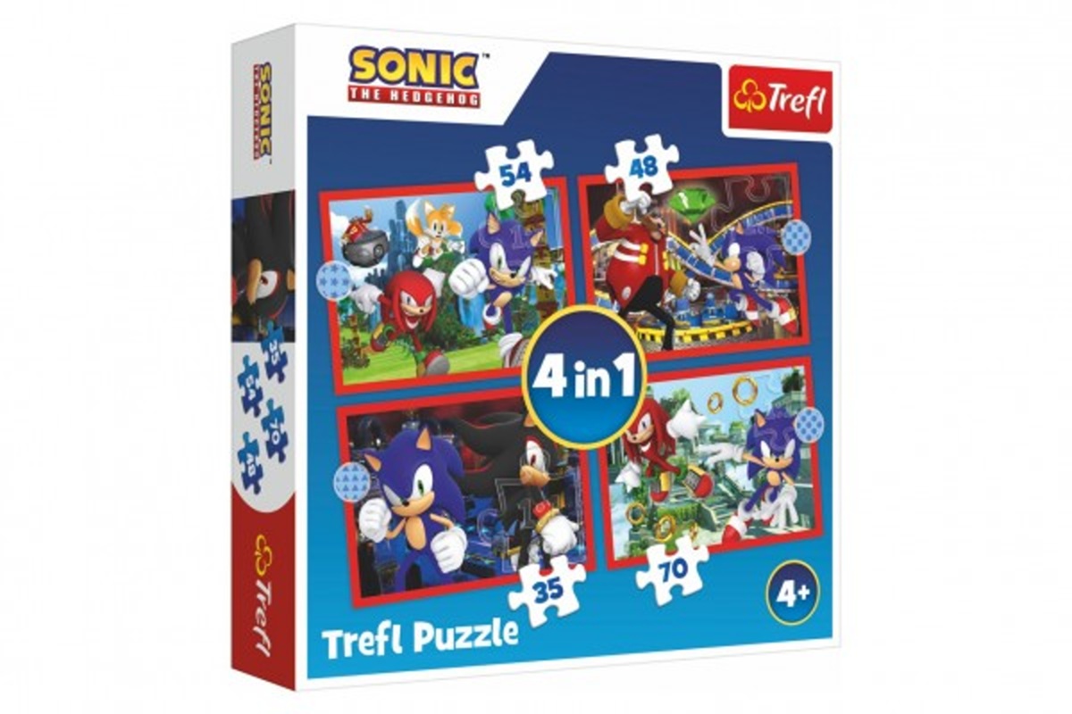Trefl Puzzle - Sonic/Sonic The Hedgehog - 35, 48, 54 a 70 dílků - 4v1