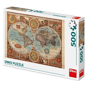 Dino Puzzle - Mapa Světa - 500 dílků