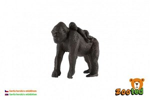 Teddies Gorila horská s mládětem - zooted - 9 cm