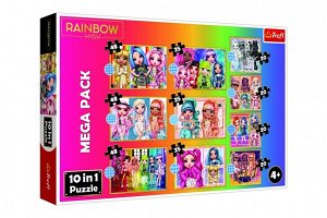 Trefl Puzzle 10v1 - Rainbow High: Kolekce módních panenek - 4x 20, 3x 35 a 3x 48 dílků