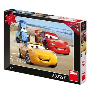 Dino Puzzle - Cars/Auta na pláži - 24 dílků