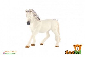 Teddies Kůň domácí bělouš - zooted - 13 cm