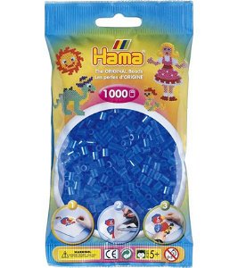 Hama H207-15 Midi Průhledné modré korálky 1000 ks