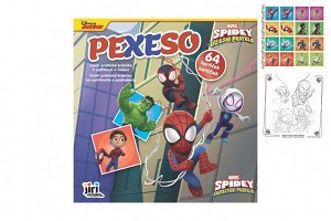 Teddies Spiderman - Pexeso v sešitu - 64 ks
