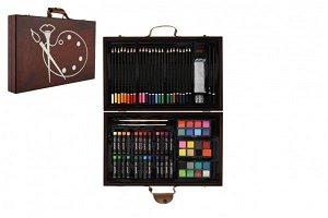 Teddies Art box kreativní sada - Sada na malování - 79 ks v dřevěném kufříku