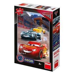 Dino Puzzle svítící - Walt Disney Cars3: Vítězné kolo - 100 dílků XL
