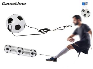 Fotbalový trenažér míč 19cm na pružném laně v síťce