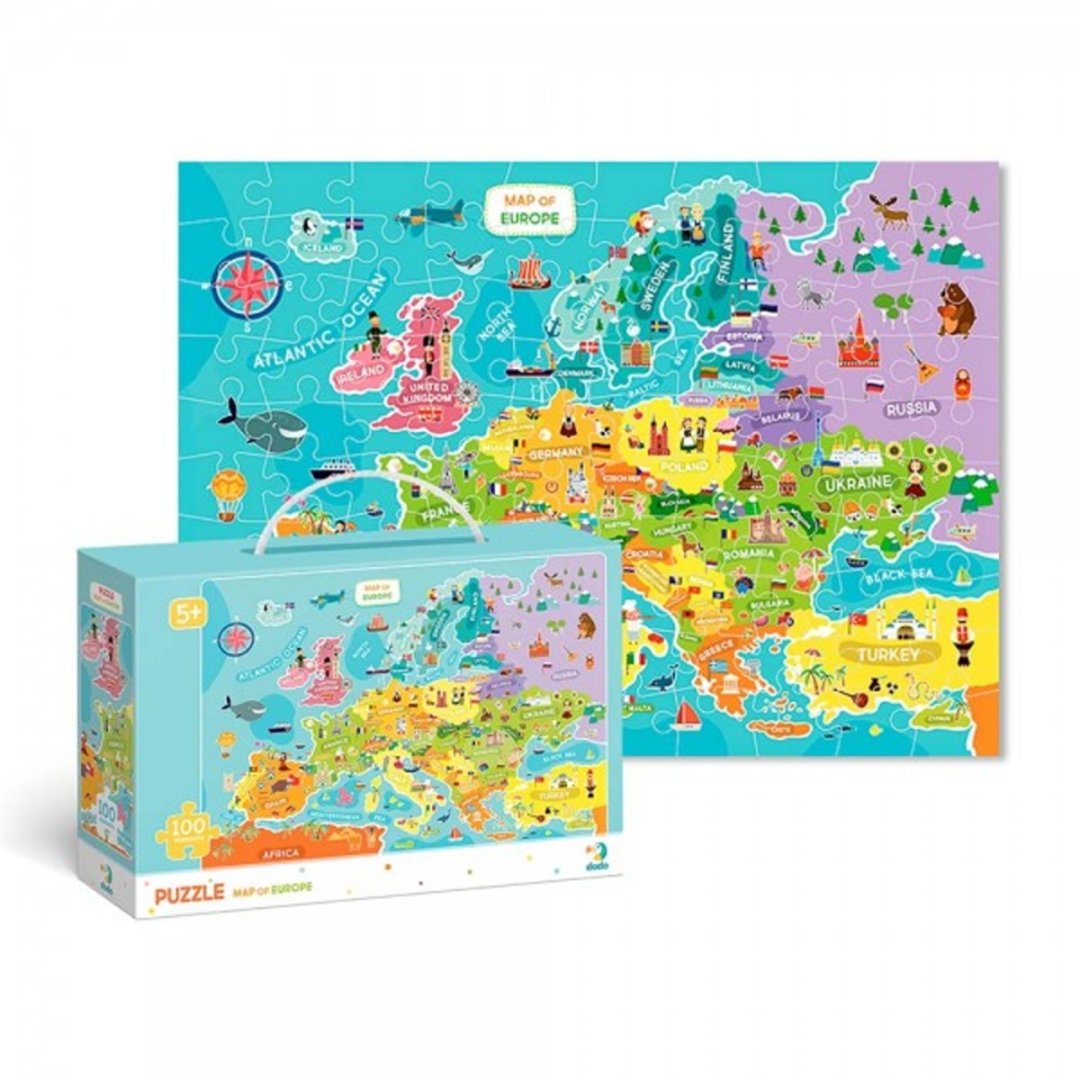 Teddies Puzzle - Mapa Evropy - 100 dílků