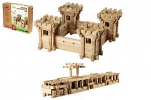 Teddies Stavebnice - Dřevěný hrad - 282 dílků