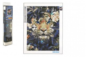 SMT Creatoys Diamantový obrázek - Tygr v listech - 40 x 30 cm