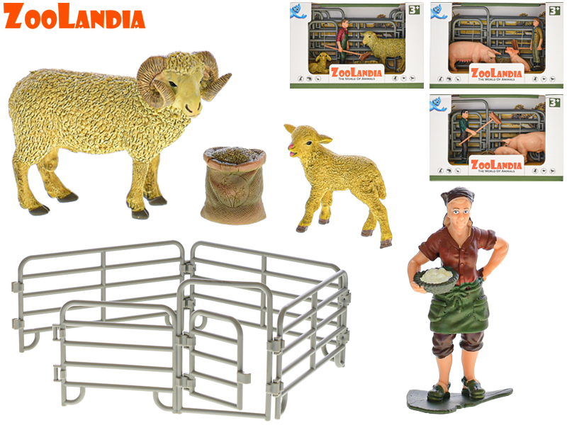 Mikro Trading Zoolandia zvířátko farma s mládětem a doplňky 1