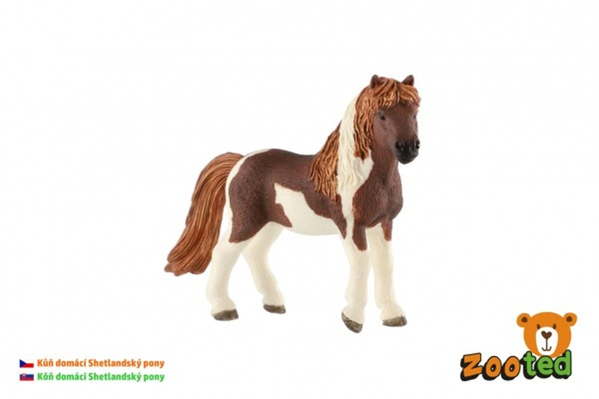 Teddies Kůň domácí Shetlandský pony - zooted - 12 cm