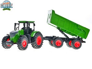 Mikro trading Kids Globe Farming - Traktor s vlečkou - volný chod - 41 cm
