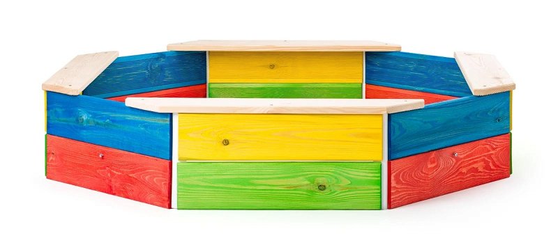 Woody Pískoviště dřevěné barevné 8mi hranné